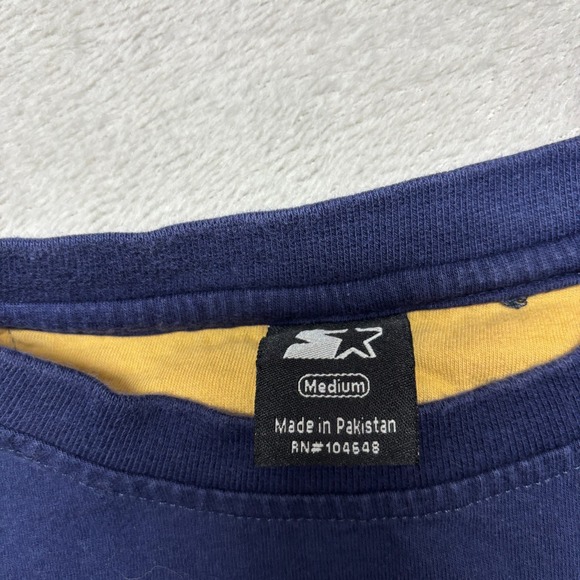 VTG Starter Pitt Panthers Mens M Long Sleeve T-Shirt Pittsburgh Spell Out Thick - Picture 4 of 7